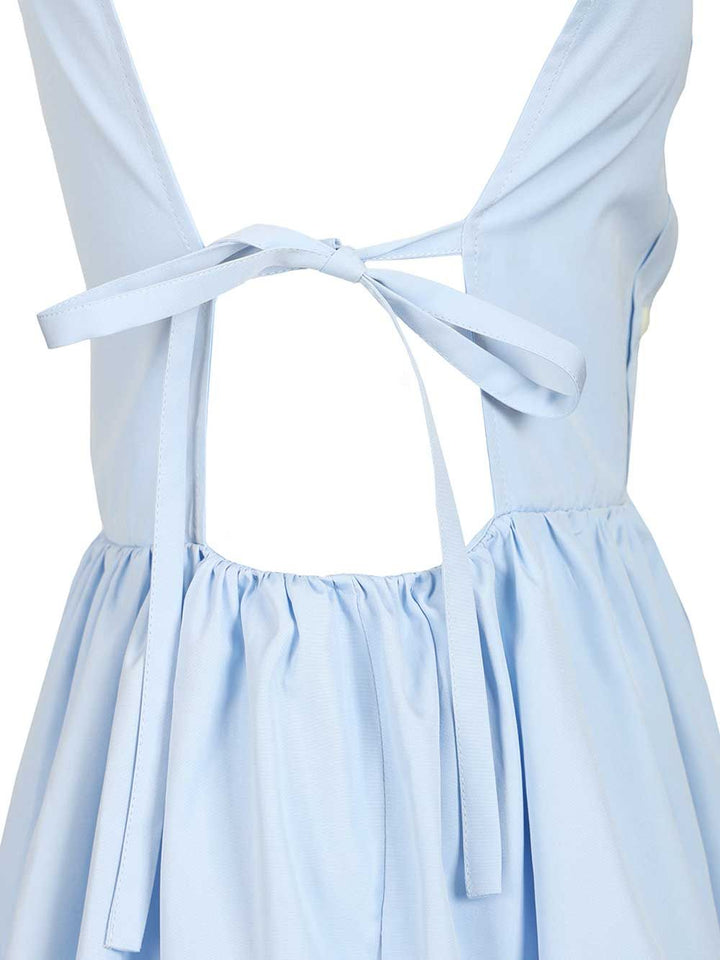 Miu Miu Sleeveless Poplin Dress Dresses - Light blue | 8fa099b5bc199d233d226c37848fb975f4758b4d