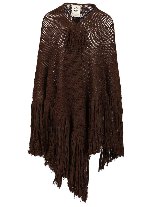 Chal Peonía 100% Alpaca Pañuelos y Fulares Marrón