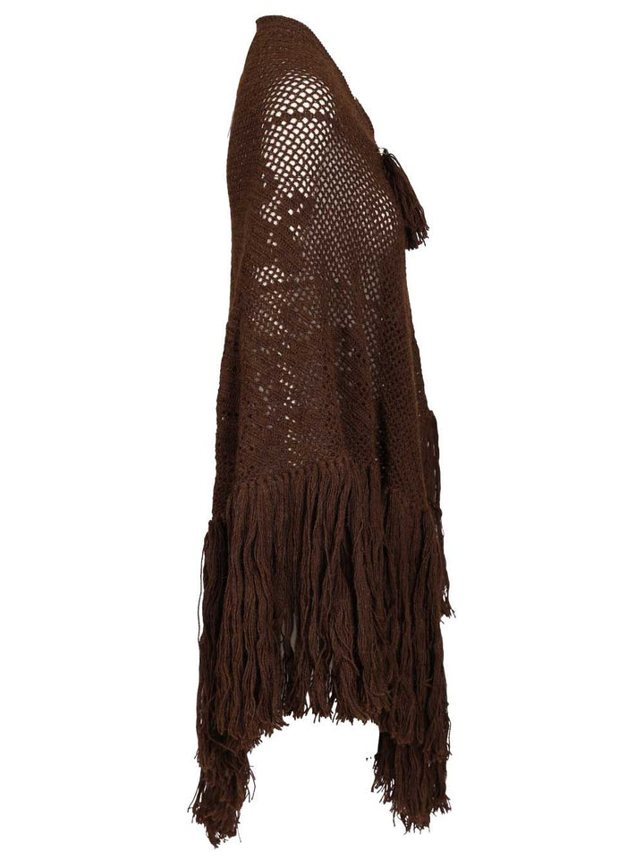 Chiarais Scialle Peonia 100% Alpaca Knitwear - Brown | 6b40a9663ec145267896330b68b4839697975e01