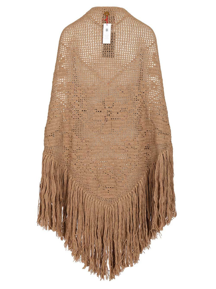 Chiarais Scialle Peonia 100% Alpaca Knitwear - Beige | 3c7b594eca5739b5c7b954231a866d953f5751f2