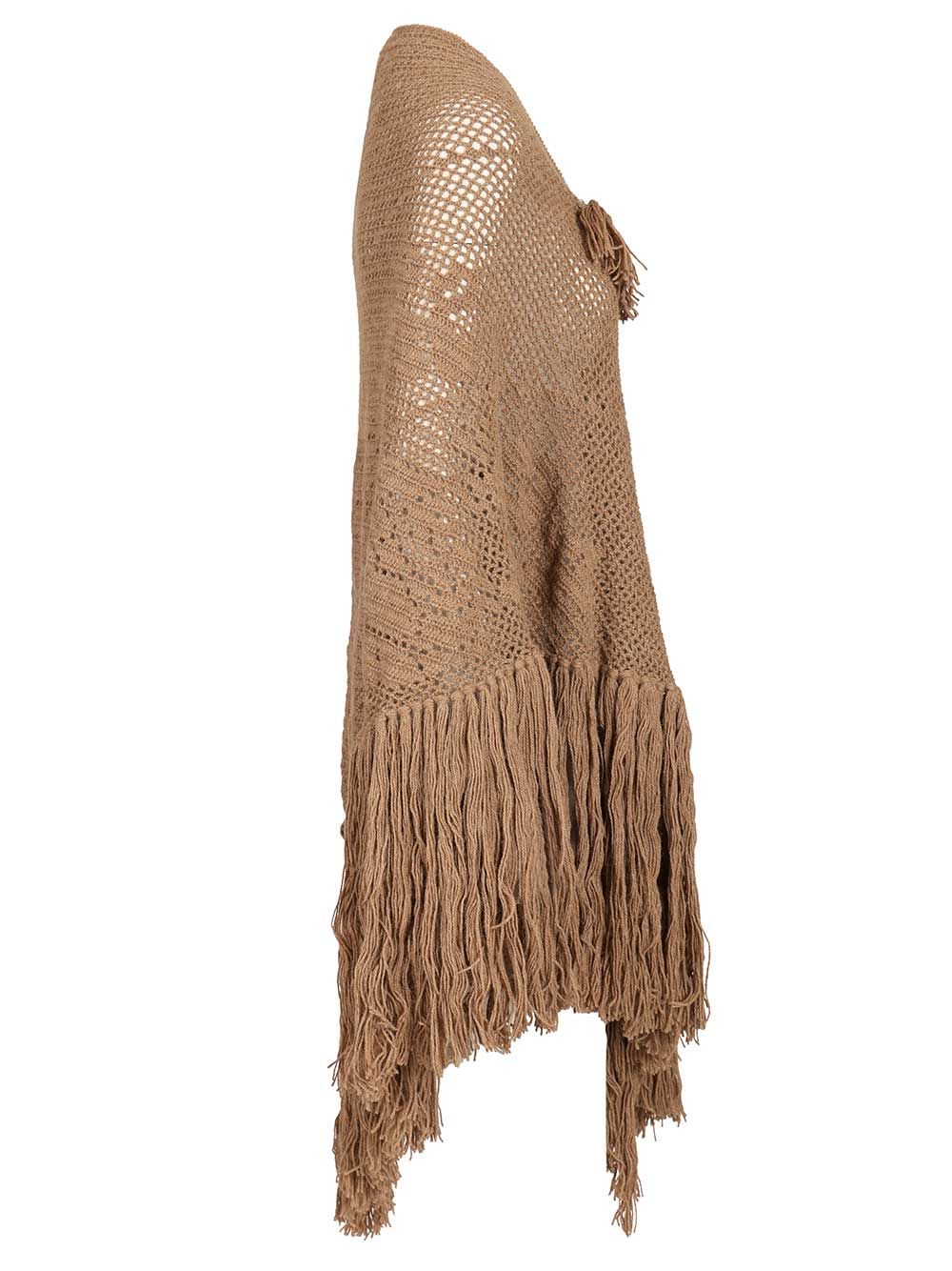 Chiarais Scialle Peonia 100% Alpaca Knitwear - Beige | fcef2cc272d575870ecc9eabe7cb13f46001f9f0