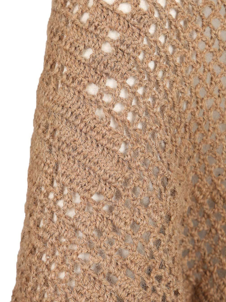 Chiarais Scialle Peonia 100% Alpaca Knitwear - Beige | 36b02969f7db0ad8320fe5323b74141559bb27e3