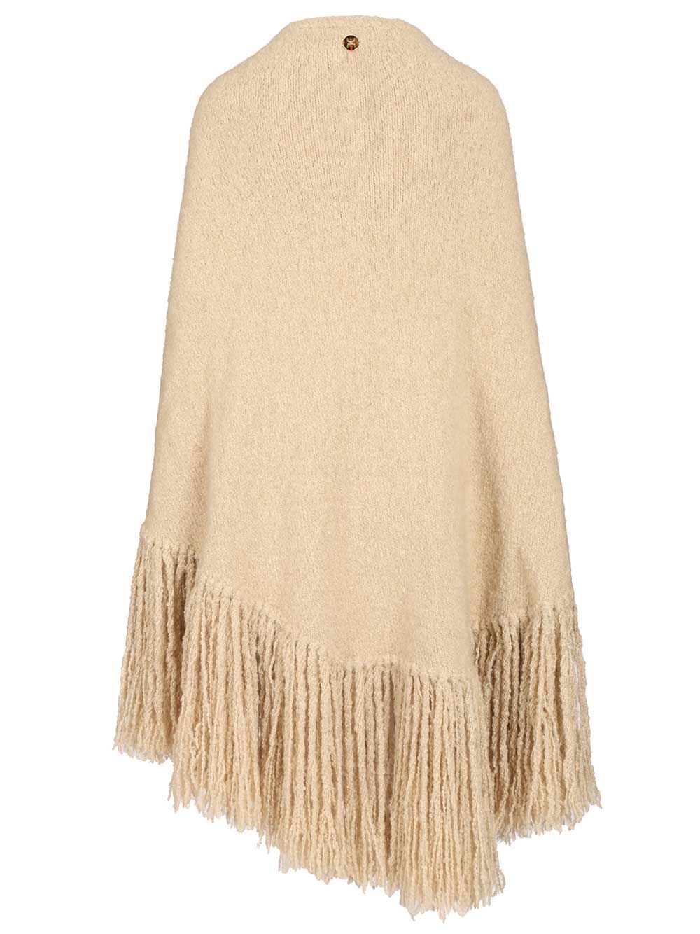 Chiarais Manta Shawl Knitwear - Beige | 062dbef9fffebf74490b458452302fce8fb97c9b