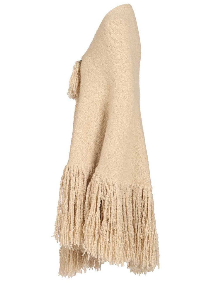 Chiarais Manta Shawl Knitwear - Beige | 50180cdc3062c073f28cc21a4f09e7af6144b6f2