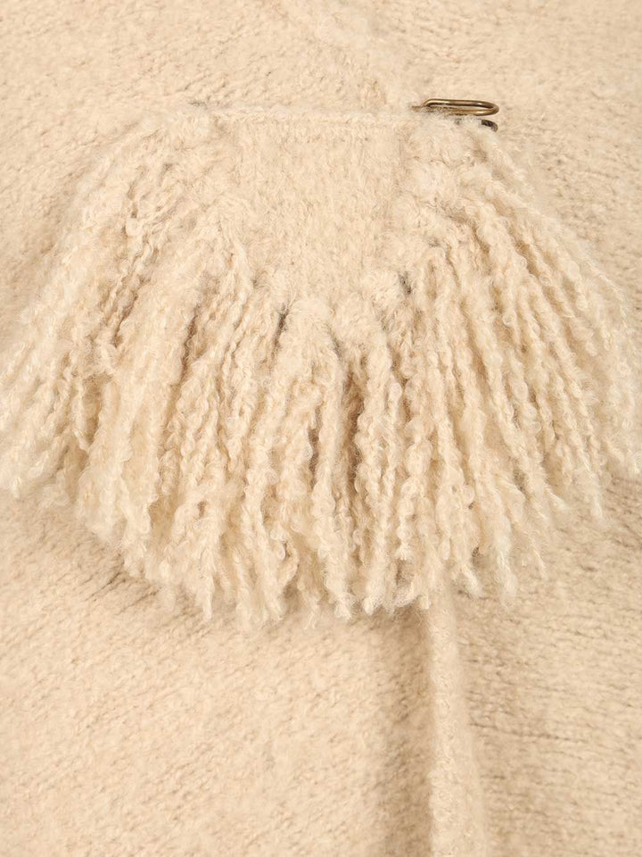 Chiarais Manta Shawl Knitwear - Beige | 1295542f369492661f6fe8fb65371f8625ef4738