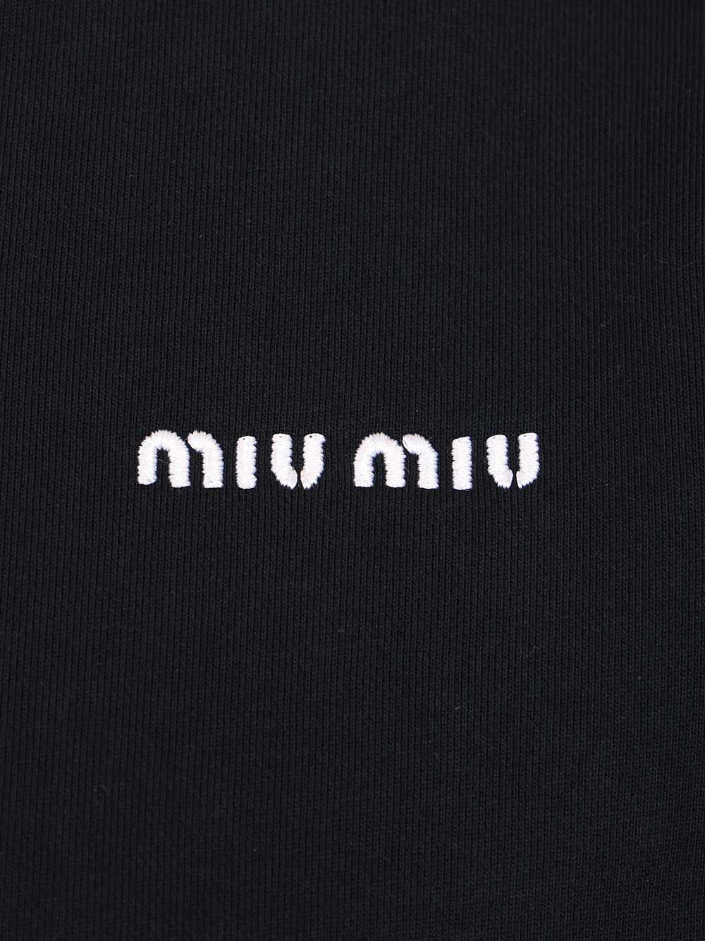 Miu Miu Crop Polo Shirt Sweatshirts - Blue | a597c8a450fe00ece3f52b713dddcb861dcb12b8