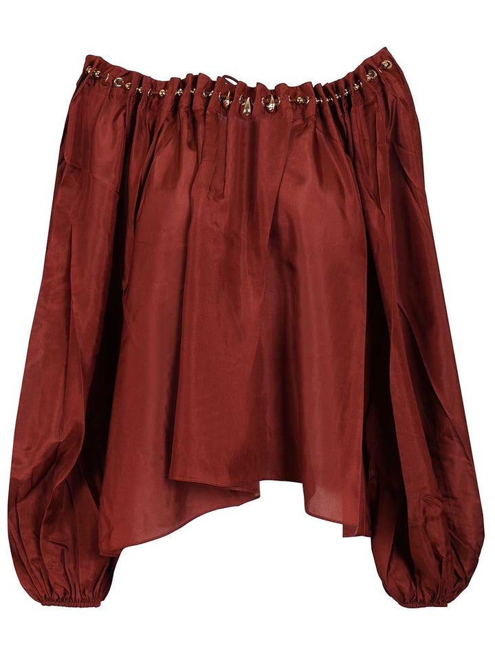 Zimmermann Aster Shirts - Bordeaux | 6005b95e109bfb45ec4a9aa584a84a12c5fb2c8d