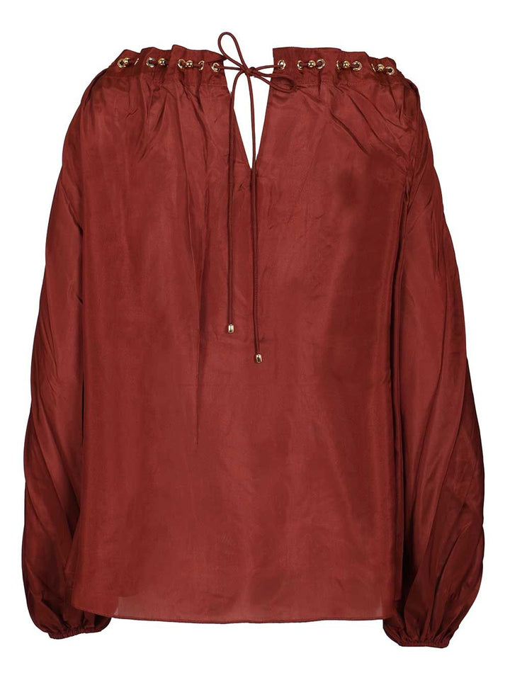 Zimmermann Aster Shirts - Bordeaux | 31d2b4d5cc19a56d07c693731a2f7eb37bce9deb