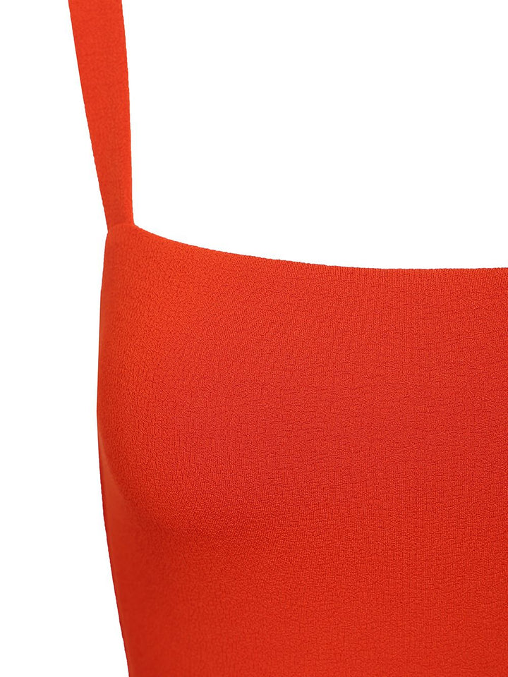 Matteau Maillot Square Neckline Costume Swimwear - Red | eed09c464e950639bc2dbfba9af2a14ca4f2469a