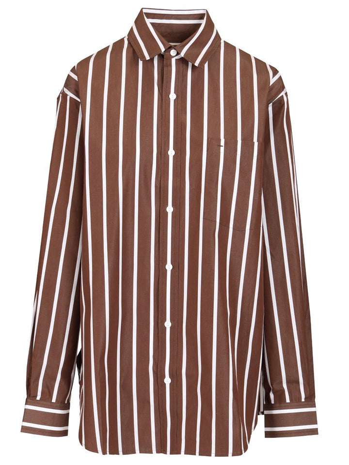 Matteau Classic Stripe Shirt Shirts - Brown | ed0bf179886981c9f8c5bd5d266da255737a13e8