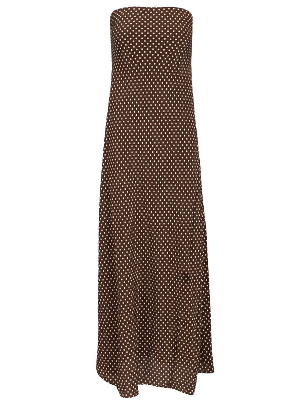 Bias Column Dress Dresses Brown