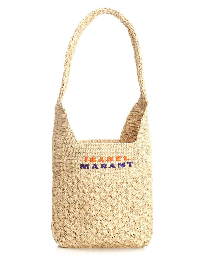 Isabel Marant Praia Small Raffia Bag Shoulder Bags - Beige | d8e9e06409524c8e68253bb59ce6667165fe1e68