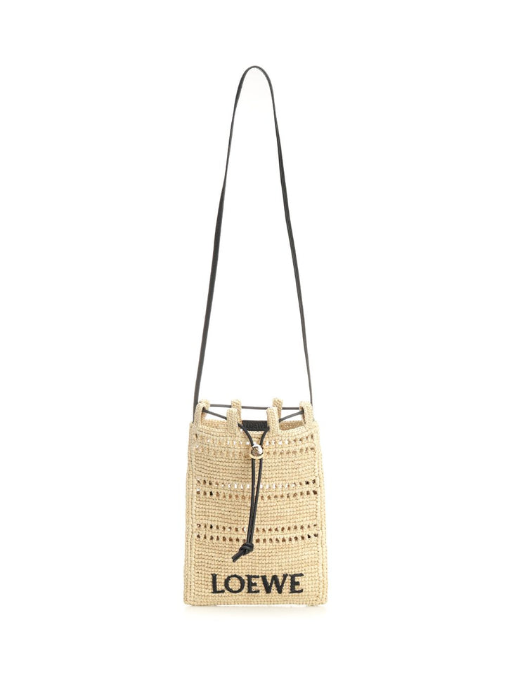 Loewe Raffia Drawstring Pocket Crossbody Bags - Beige | d667b80675bec2db633a20cc0b9085288f9a8f39