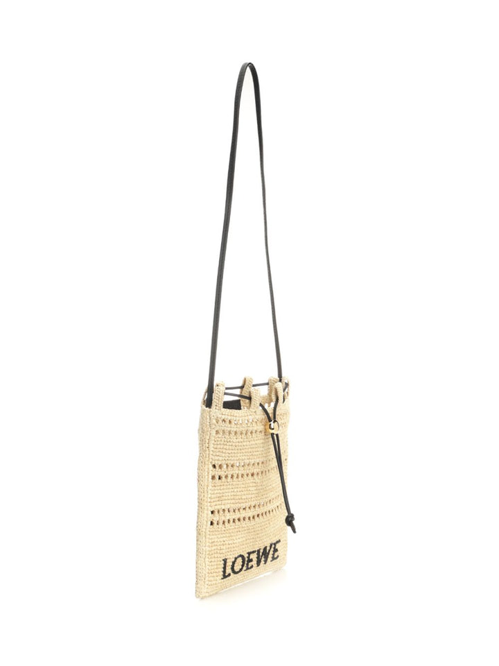 Loewe Raffia Drawstring Pocket Crossbody Bags - Beige | 44bdc19cf0e2b6b56b9d025f1acda0a2aaa3a9d8