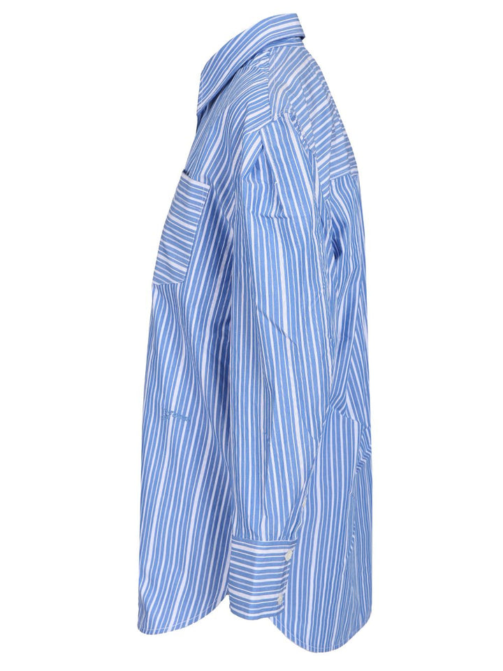 Ganni Striped Shirt Shirts - Light blue | a01d7fdeff845852e1a11330c40a823dbe739a05