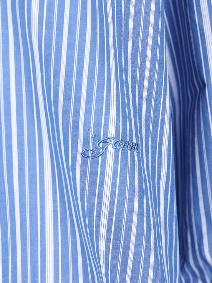 Ganni Striped Shirt Shirts - Light blue | a95f8b431a07c8ae66b6363f7bf8897ebd8d4762