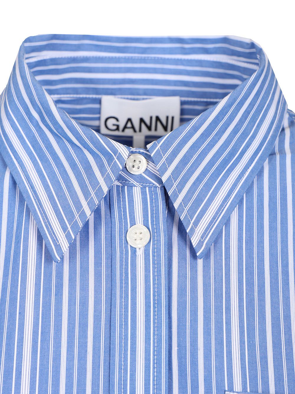 Ganni Striped Shirt Shirts - Light blue | 4bec7ff400e98d7eedcb0407544c4b607e0636f9