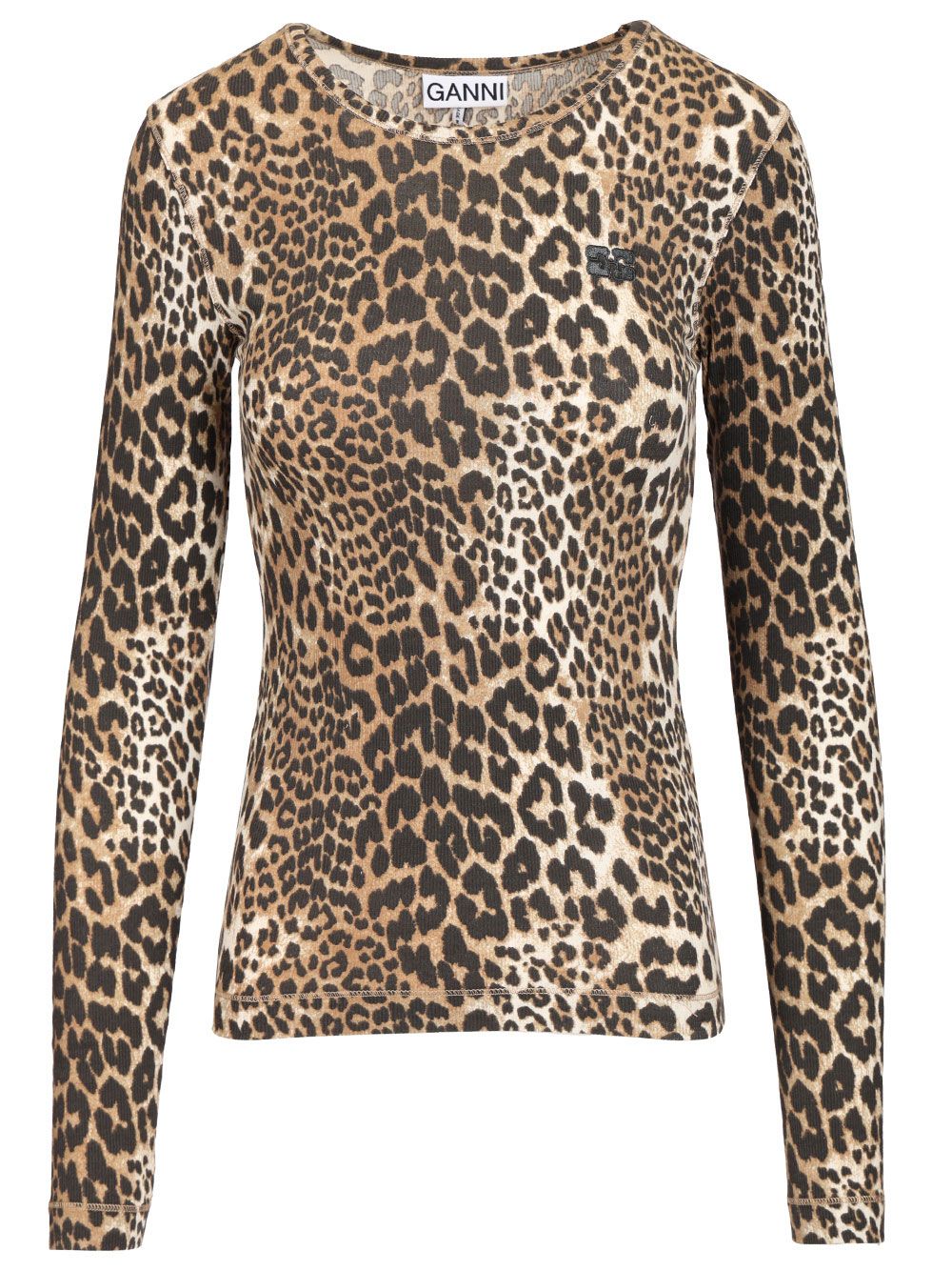 Ganni Long-Sleeved T-Shirt - Animalier | b6dad772272b84441dae6fa119b7dcf01c8eac60