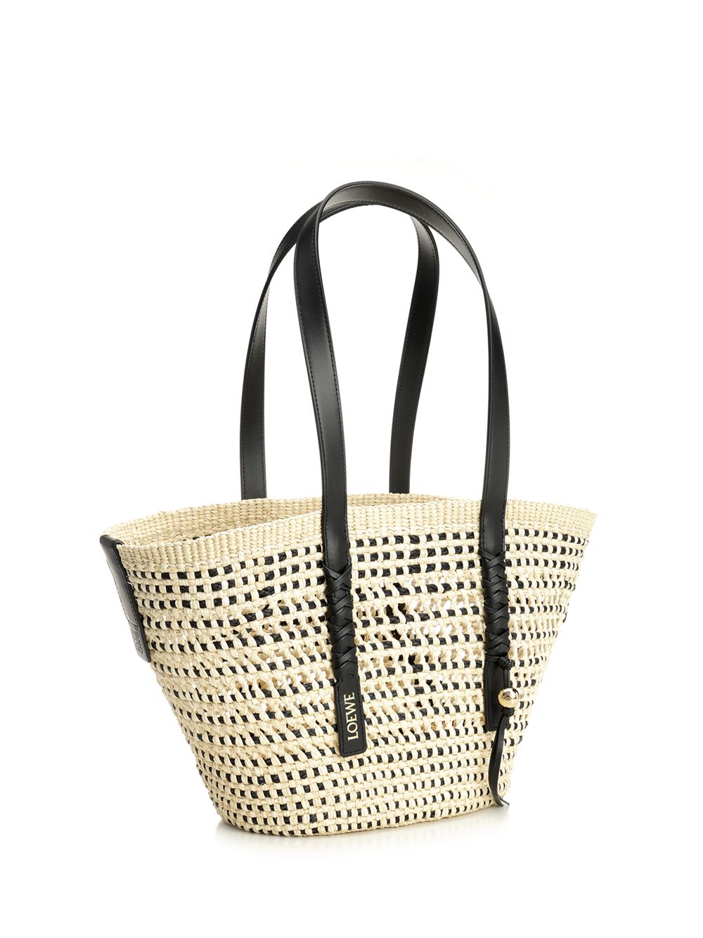 Loewe Medium Braid Basket Bag Shoulder Bags - Beige | 5896143e3588dcb037130e29510ecc99c0e78588