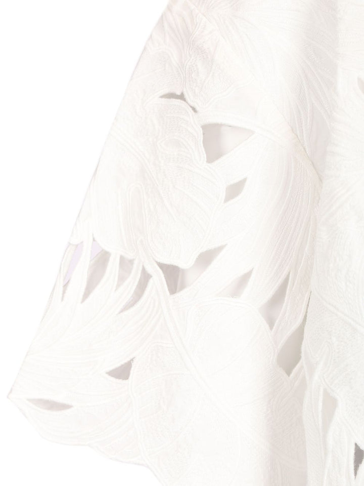 Zimmermann Mahon Embroidered Crop Shirt Shirts - White | bf0a10962063820e6d7a8f2833bb5072c6d9225d