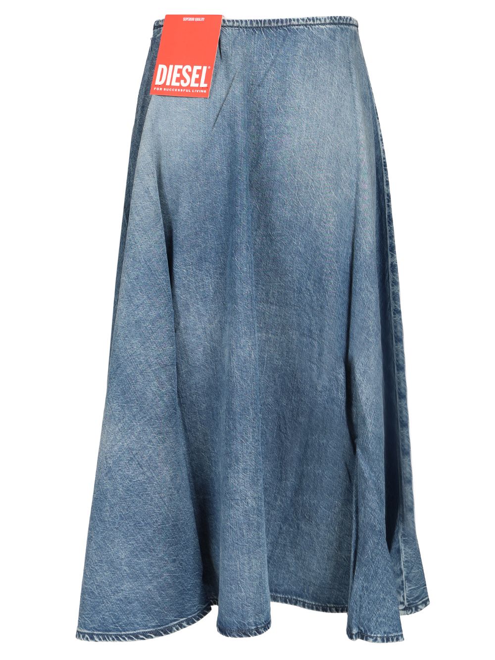Diesel Wide Skirt In Flowing Denim Jeans - Blue | 70469933ffe513573c969ad923740e71285d676e