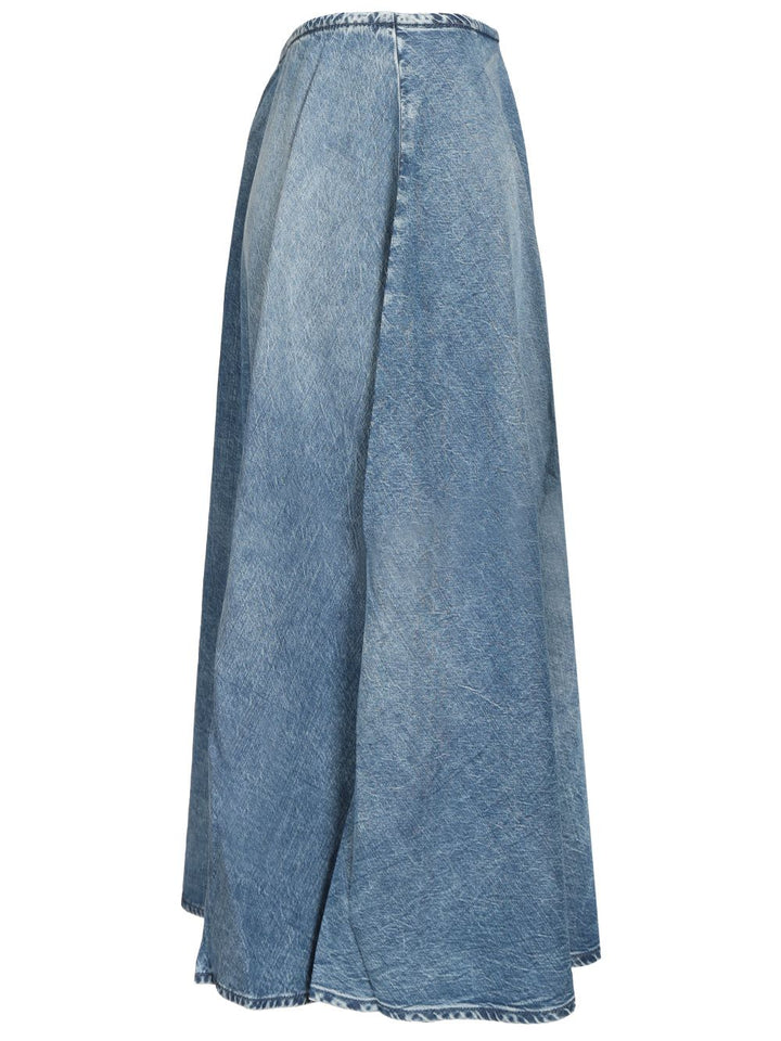 Diesel Wide Skirt In Flowing Denim Skirts - Blue | ecf2f8f475776eb09d11147c4f5e161beb4d2f02
