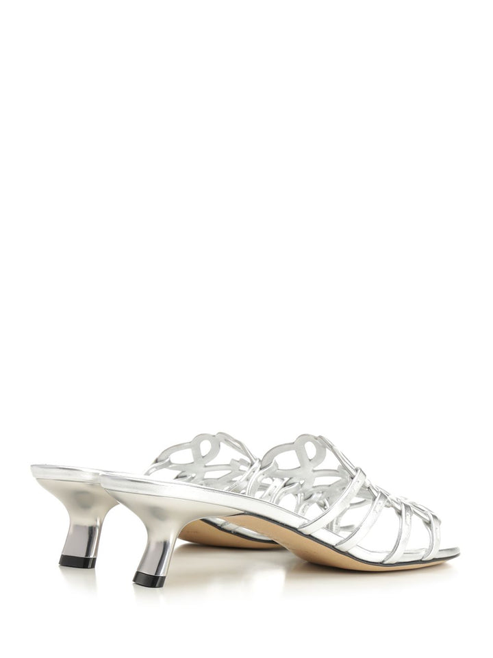 Loewe Petal Sandals - Silver | c60d1852dfefaec5d609d5d449f71c6b035abd9e