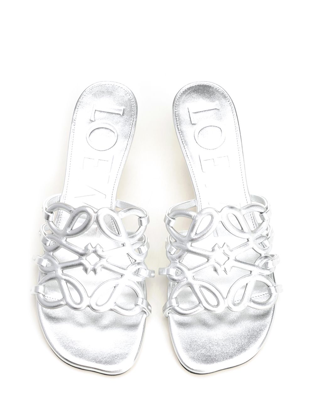Loewe Petal Sandals - Silver | d17bf2b9582c2f13696104704d1a643511449466