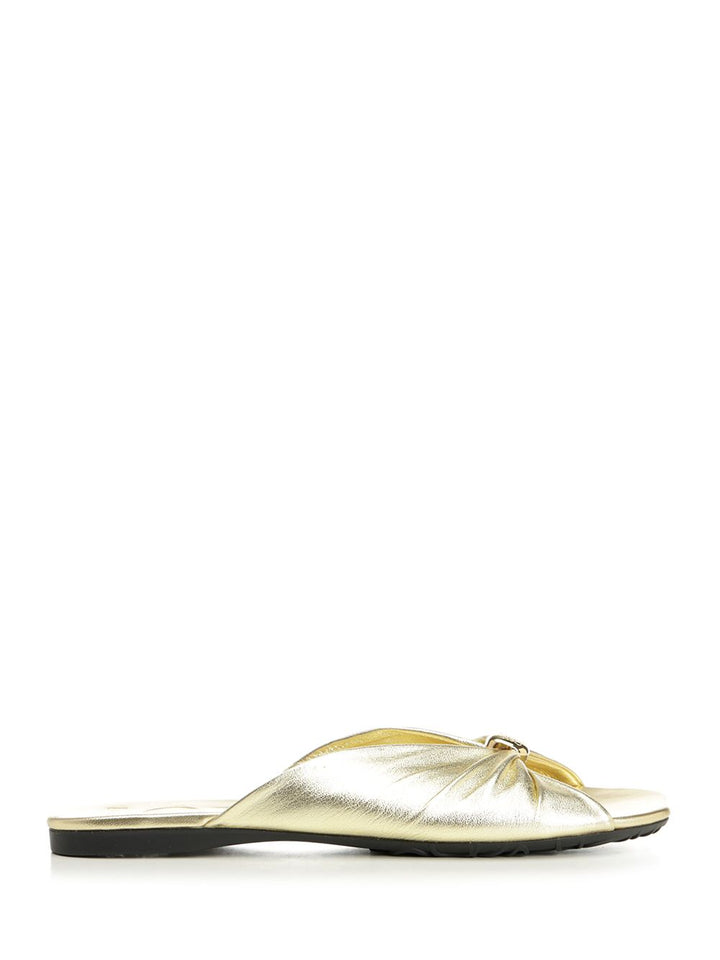 Loewe Pebble Slide Sandals - Gold | 213f462788734df2394bbda6ffb2d803e5a3823a
