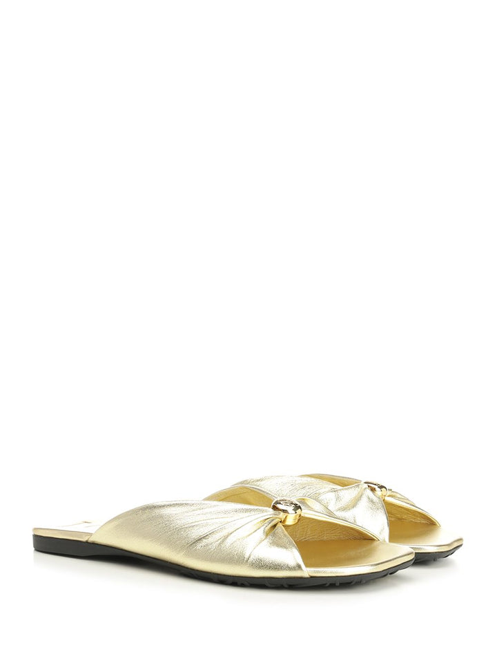 Loewe Pebble Slide Sandals - Gold | 459a78911bb96cc15e1f03a35b7615f55f5252f2