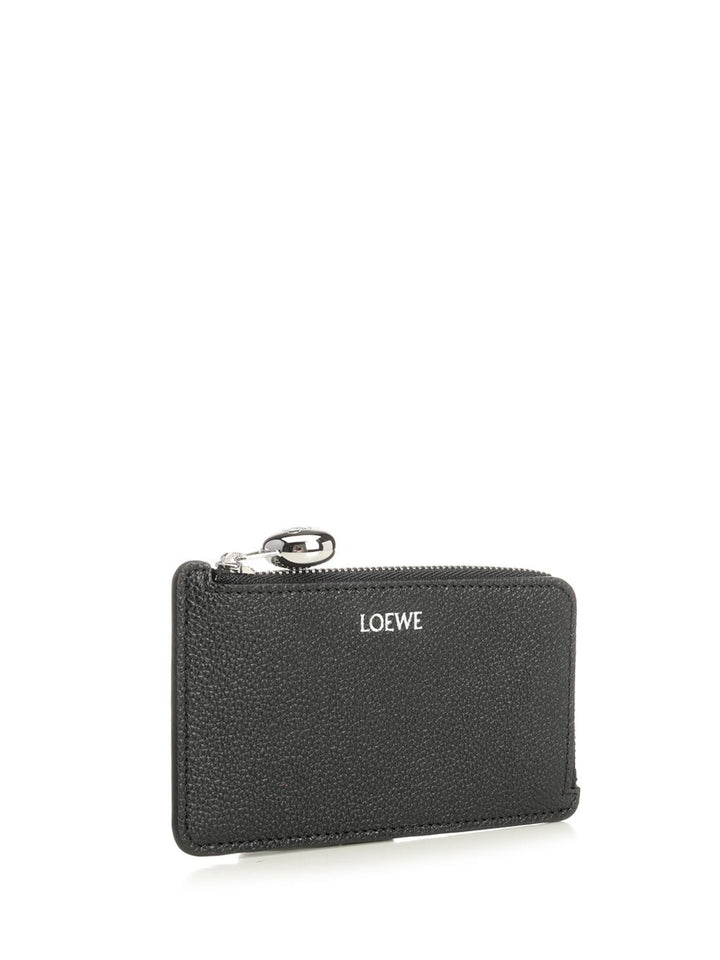 Loewe Pebble Square Card Holder Wallets - Black | 34011a523fb63e19ead6cb57b5fce2ffe62af50a