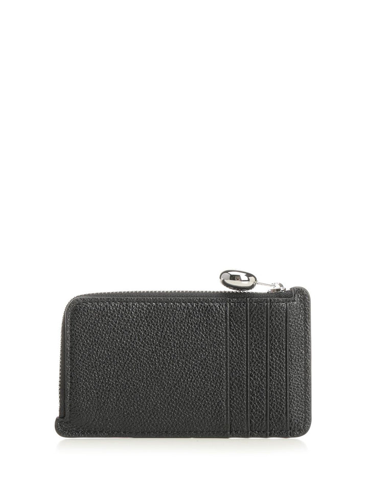 Loewe Pebble Square Card Holder Wallets - Black | 9519a7da051144f4d233998c9de265e85633e61c