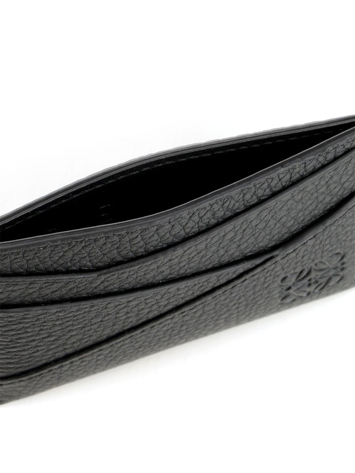 Loewe Puzzle Edge Plain Cardholder Wallets - Black | f9b4ddbcc7fed2e29f5db975edec8a633af89101