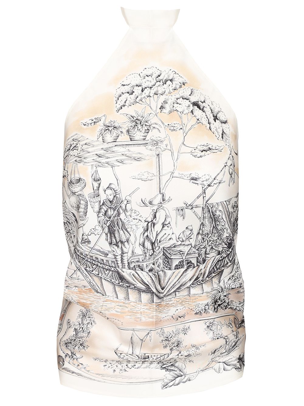 Top Pergamena Print Tops Beige