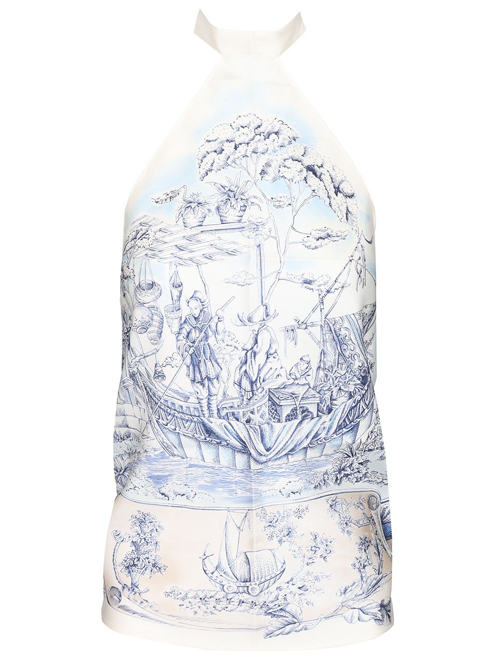 Top Pergamena Print Tops Light Blue