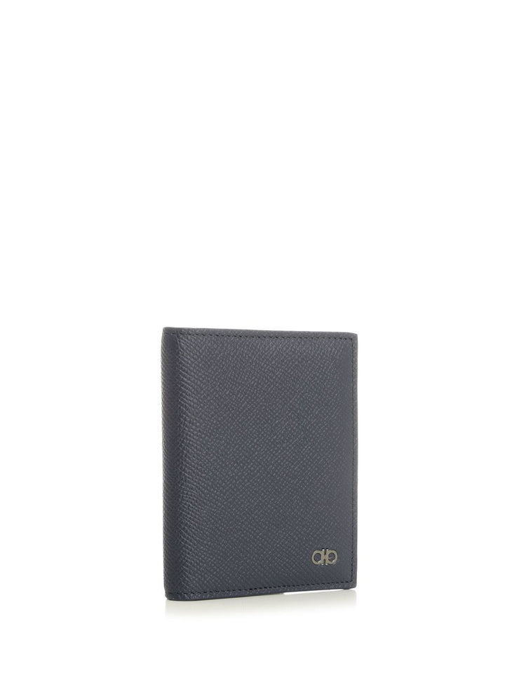 Ferragamo Gancini Credit Card Holder Wallets - Blue | 422b883a1bdd7744a2ae6907797ed5973e02bffb