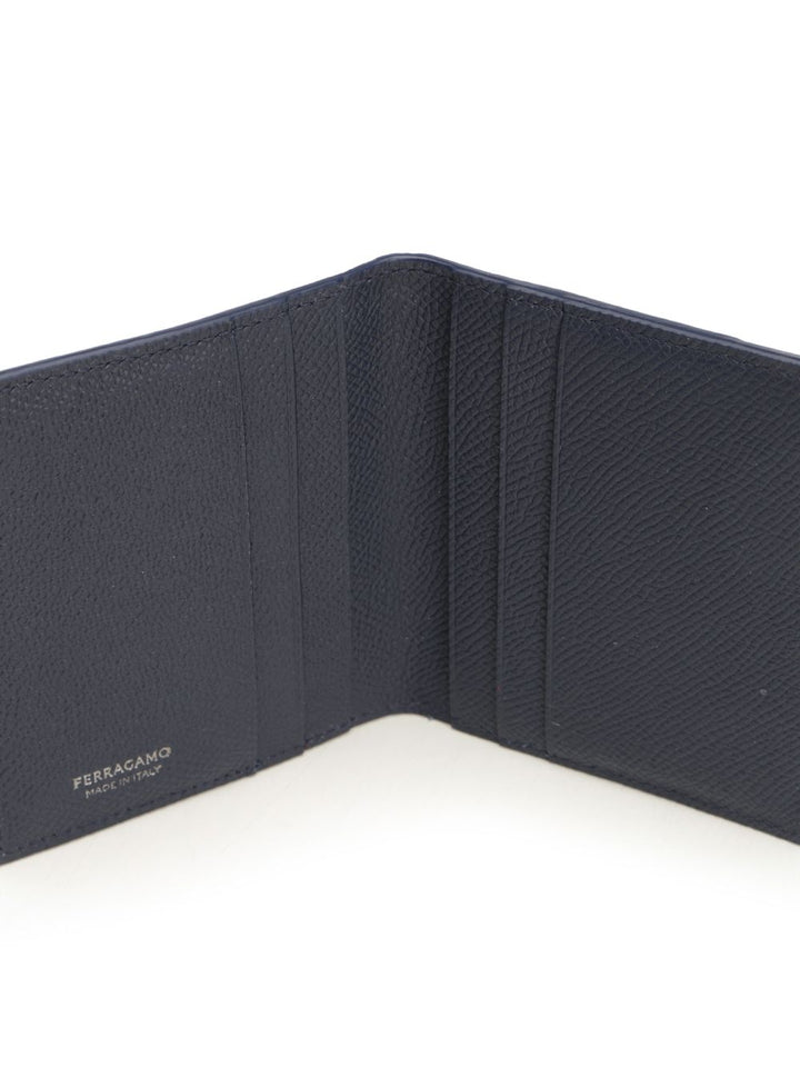 Ferragamo Gancini Credit Card Holder Wallets - Blue | 377677adf8d873198dcc32ca8c05668ea3c4800e