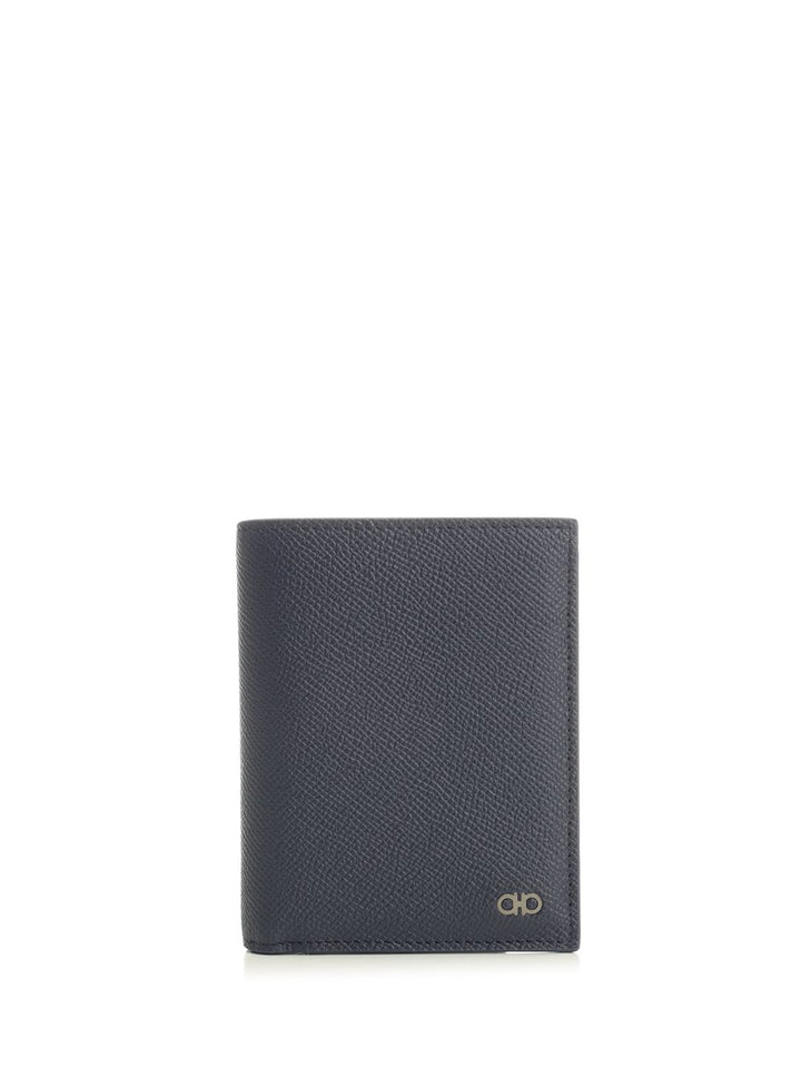Ferragamo Micro Gancio New Gemini New Navy Wallets - Blue | 35817c7cf0d9c3789701a124086a3c2e52befc0d