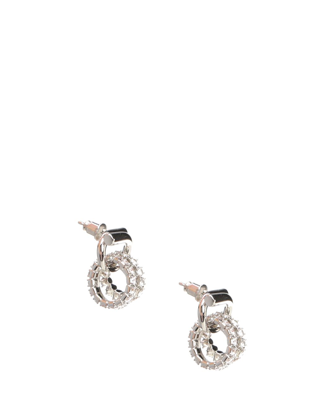 Ferragamo Gancini Earrings With Crystals Jewelry - Silver | 85368ffd2bd0fd3a7fda1553decc0a3dc88e1361