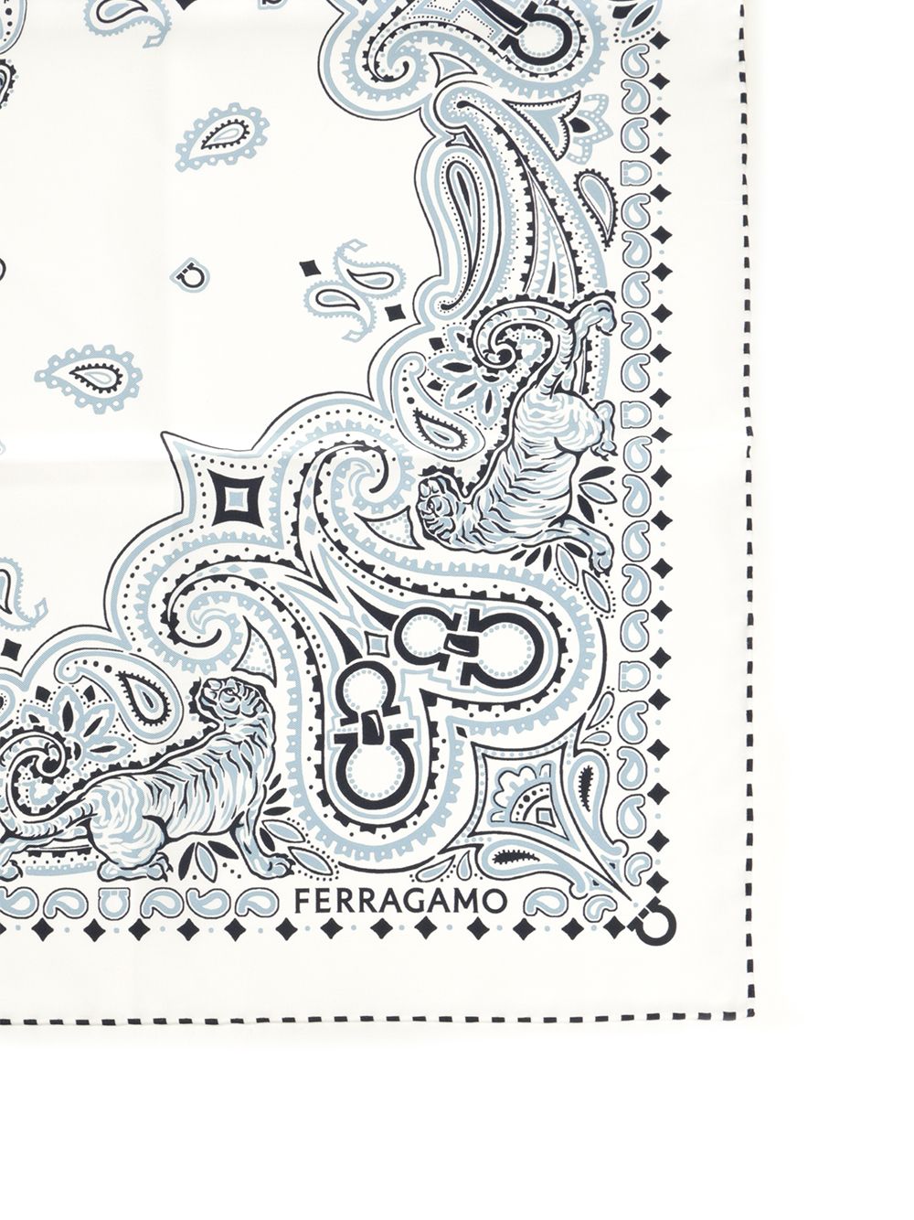 Ferragamo Arabesque Print Scarf Scarves And Foulards - Light blue | 53631ca3caf8f2cfe24a6fa770a12f866e0758db