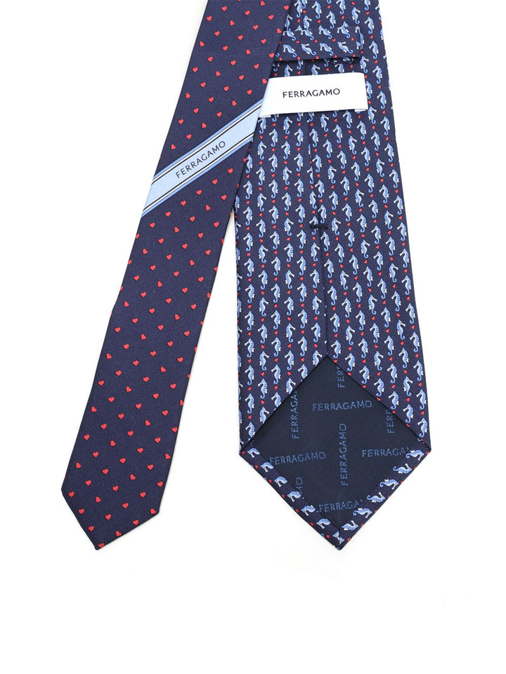 Ferragamo Seahorse Ties And Bow Ties - Blue | 8746a2fa86a526840d85d0c7ff9f7fb12c393c2d