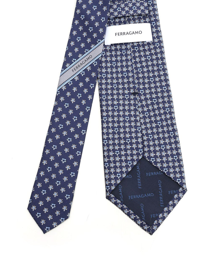 Ferragamo Turtle Print Tie Ties And Bow Ties - Blue | ef3ef7c4732ed1be2dab306fd2f1b3a7c3375610
