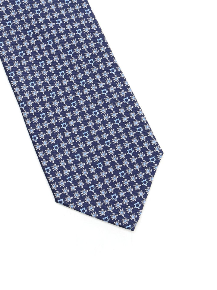 Ferragamo Turtle Print Tie Ties And Bow Ties - Blue | 3bf45046dbe7085c6a37bcc205e13e6a4a057b0f