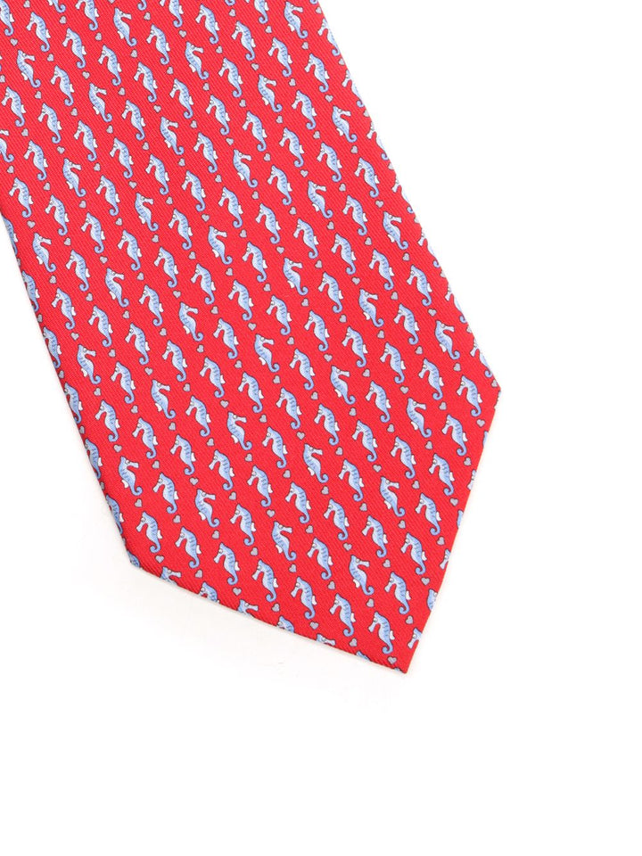 Ferragamo Seahorse Ties And Bow Ties - Red | 79c508ce8bbb8e679e170bc42e9f2651f6f583d6