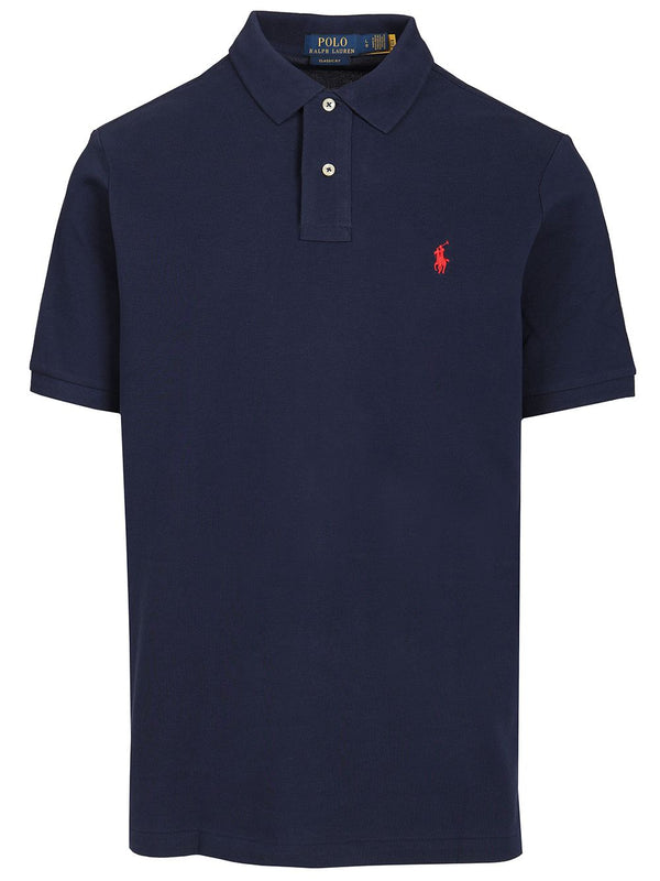 Sskcclsm1-Short Sleeve-Knit Polo Shirt Blue