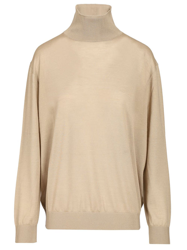 Turtleneck Sweater Tops Beige