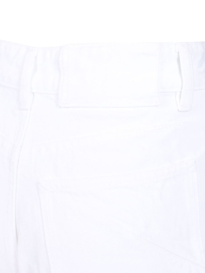 AlaÏA Round Pants Light White Denim Jeans - White | 526ed4a18813c57b3d21a17a9817aef9dd19e552