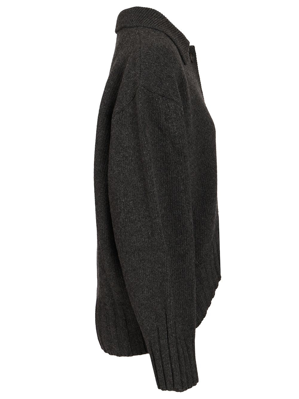 The Attico Cardigan With Embroidered Logo Knitwear - Grey | 5d532c8ff65cae64babf408df06b71b6bca78a75