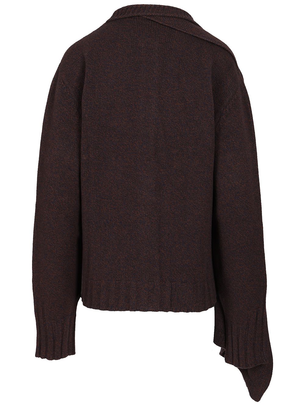The Attico Cardigan With Draped Details Knitwear - Brown | c789475fe026c5a989c2b62da308a07af42e8cd5