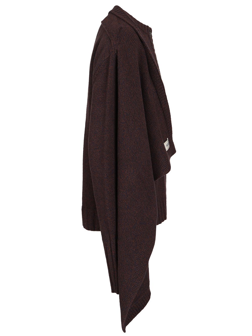 The Attico Cardigan With Draped Details Knitwear - Brown | ce8d3bf21ff8db8ef6d30c9e1433d163a5ab372c
